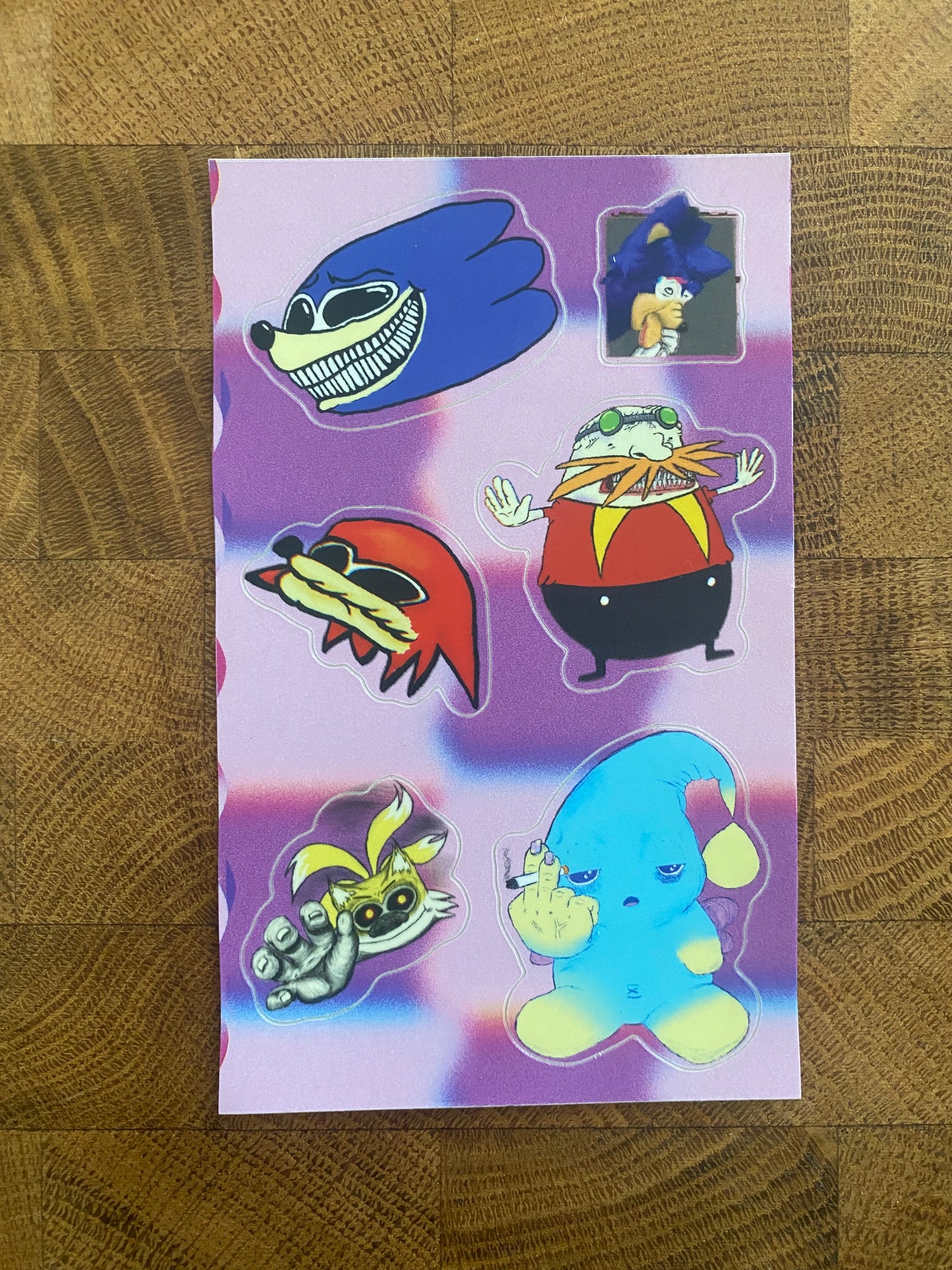sonic sticker sheet