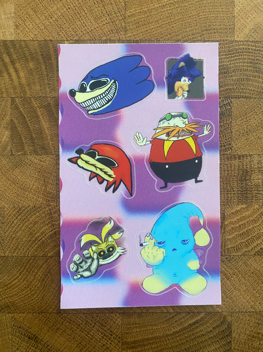 sonic sticker sheet